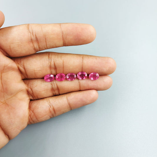Natural Mozambique Ruby Calibrated Ovals | 6x4mm & 5x7mm