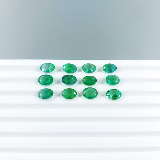 100% Natural Zambian Emerald 7x9mm Calibrated Ovals