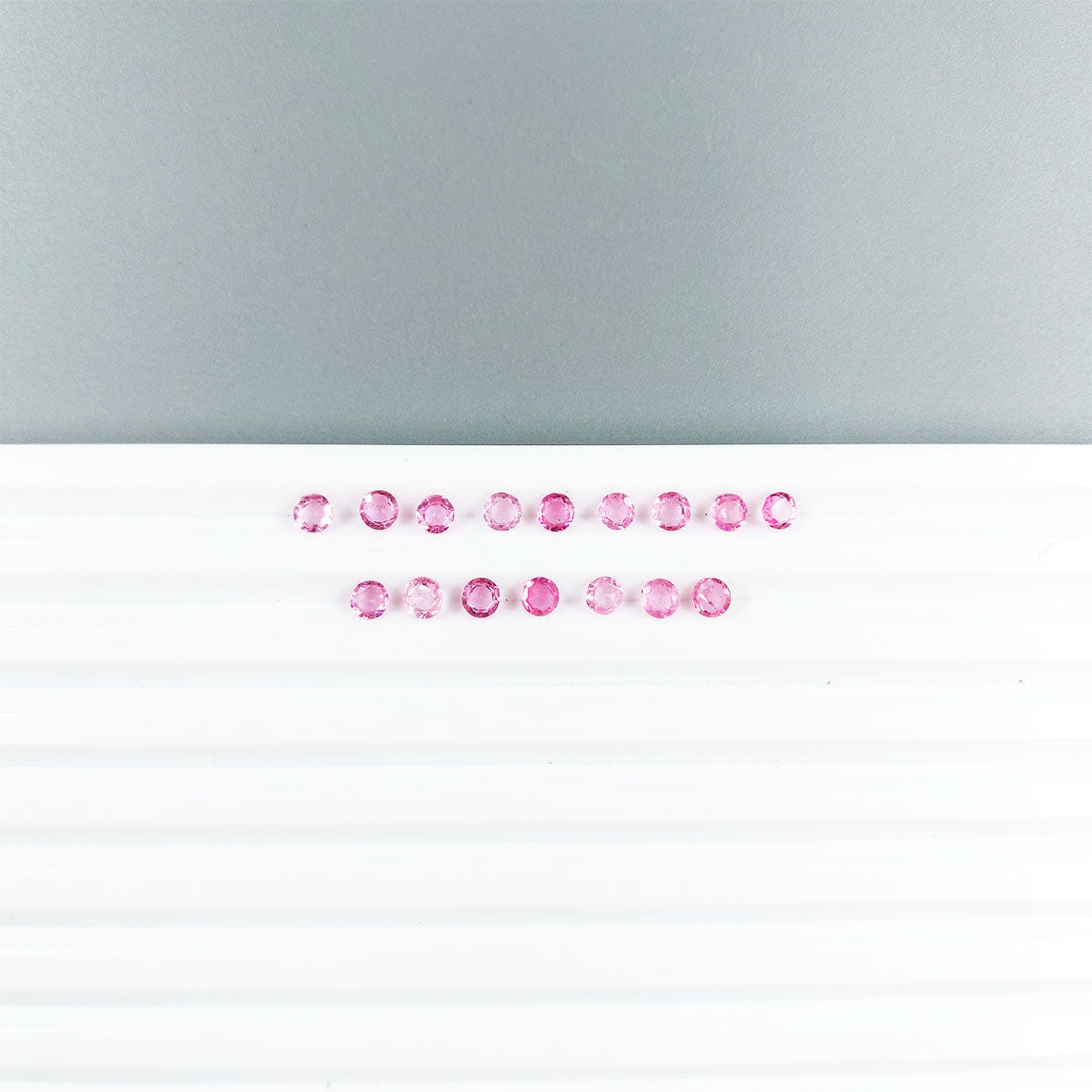 Natural Mozambique Pink Sapphire Calibrated Rounds, 5mm