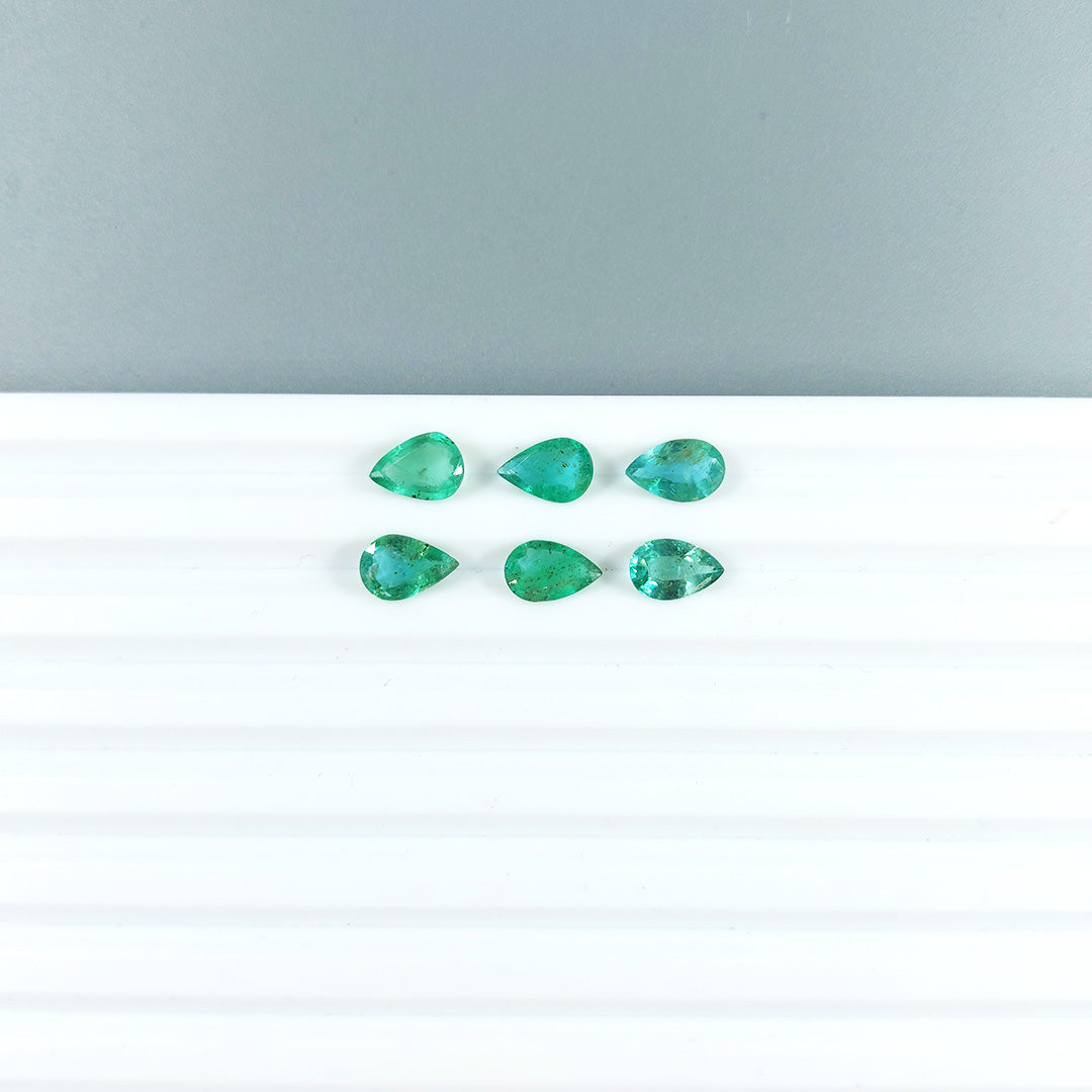 Natural Zambian Emerald Calibrated Pears 6x9mm
