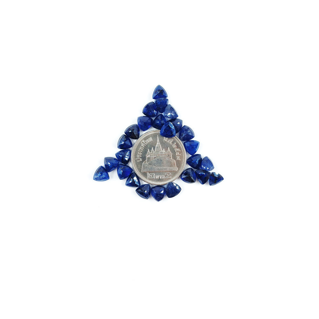Natural Bangkok Blue Sapphire Calibrated Trillions | 6mm