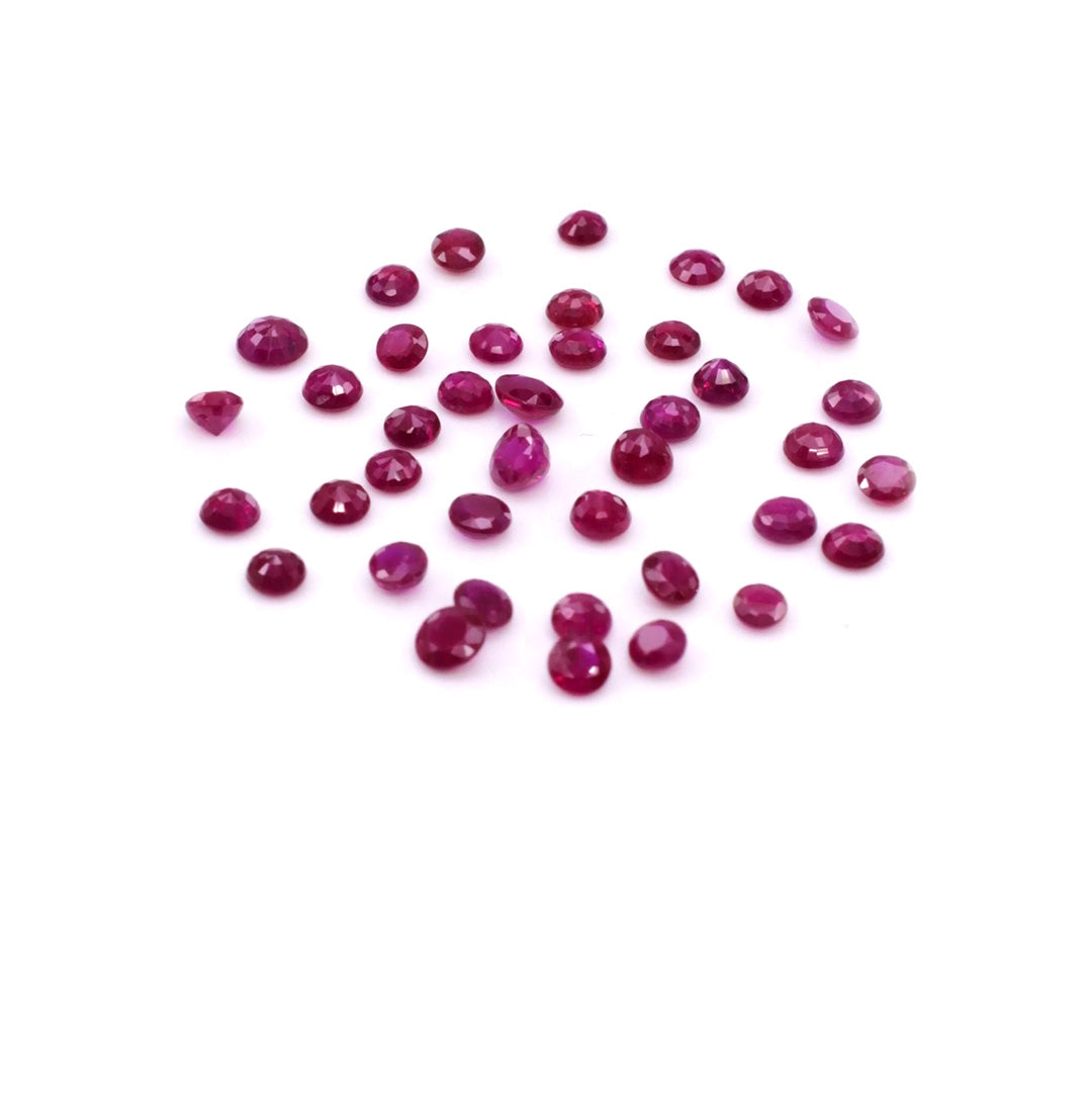 Natural Burma Untreated Calibrated Ruby Rounds | 2mm & 2.5mm
