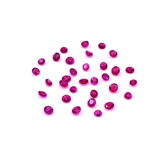 Natural Burma Untreated Calibrated Ruby Rounds | 3mm