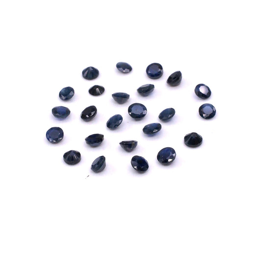 Natural Untreated Blue Sapphire Calibrated Rounds | 3mm & 4mm