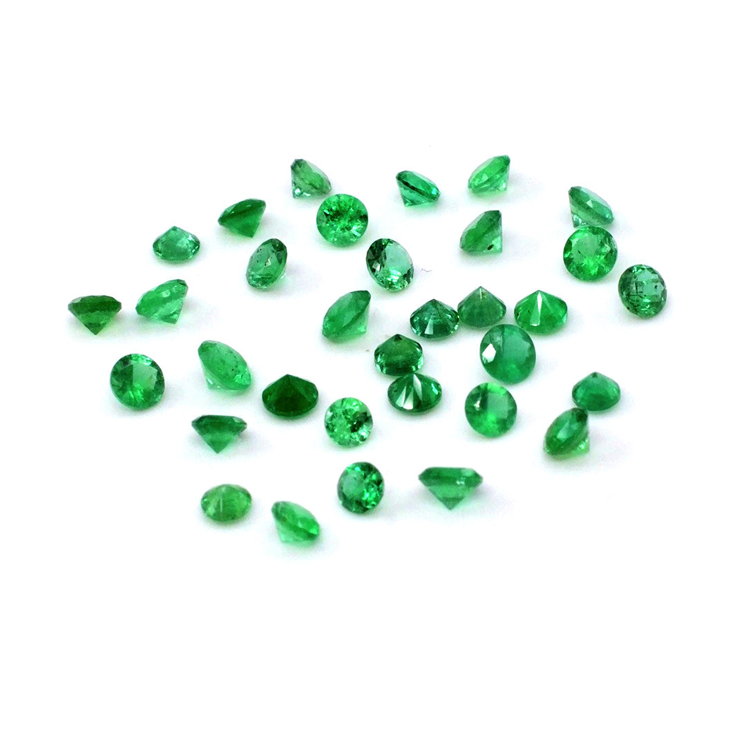 Natural Zambian Emerald Calibrated Round | 4mm