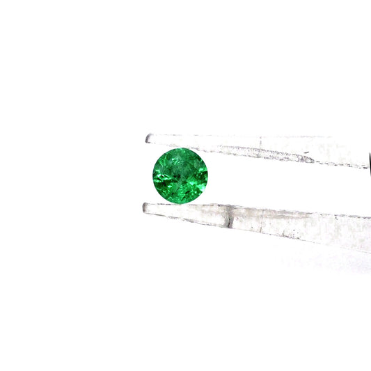 Natural Zambian Emerald Calibrated Round | 4mm