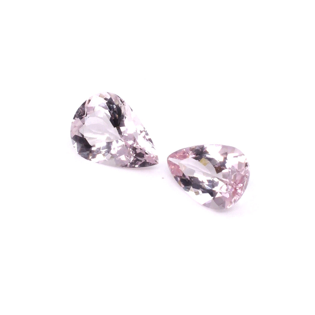 Natural Morganite Pears Matching Pair | 5.34cts