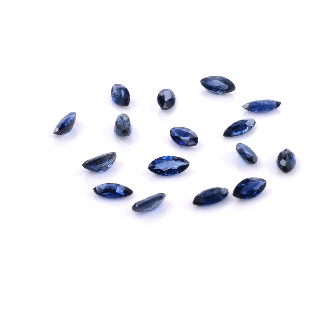 Natural Untreated Blue Sapphire Calibrated Marquise | 2x4mm & 2.5x5mm