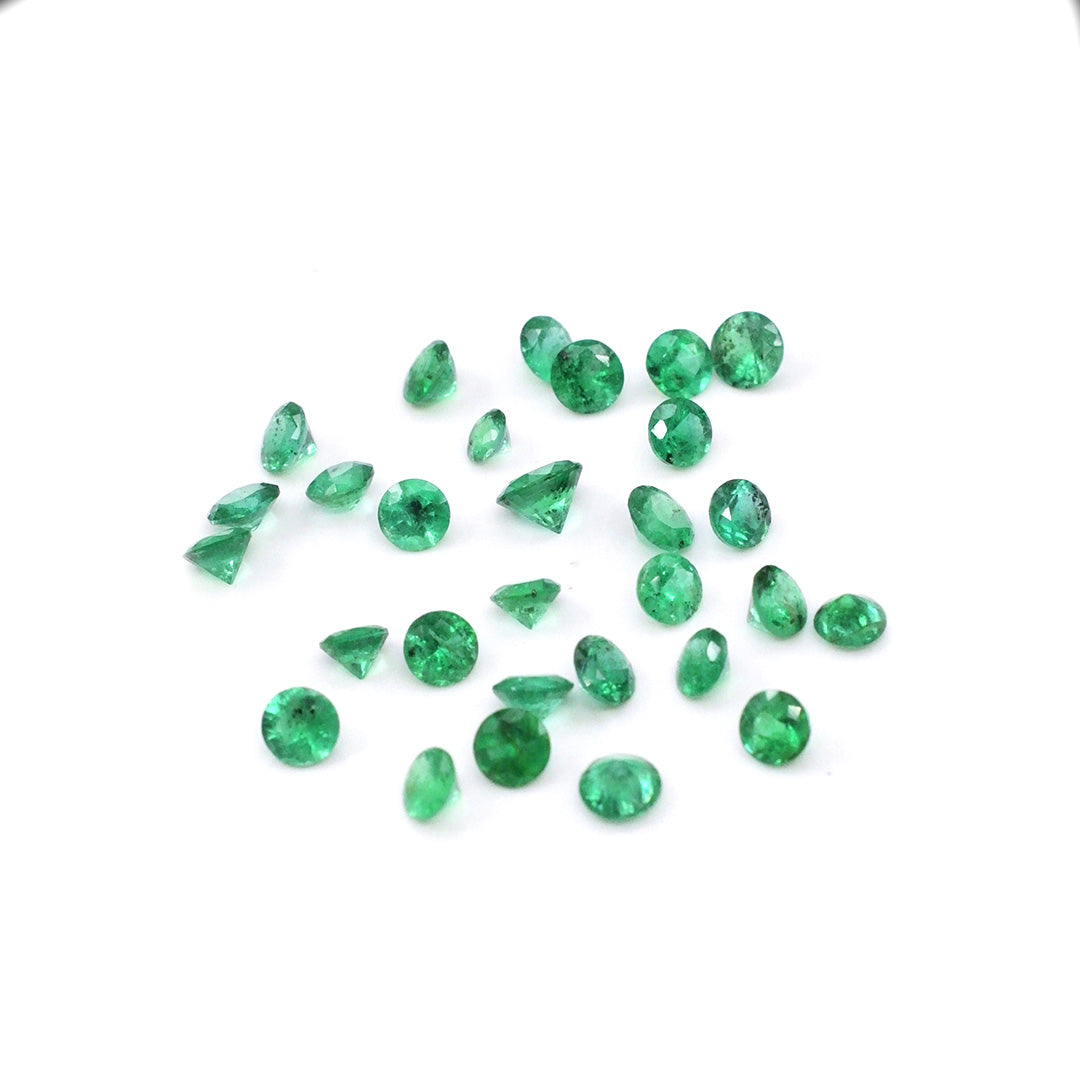 Natural Zambian Emerald Calibrated Round | 5mm & 5.5mm