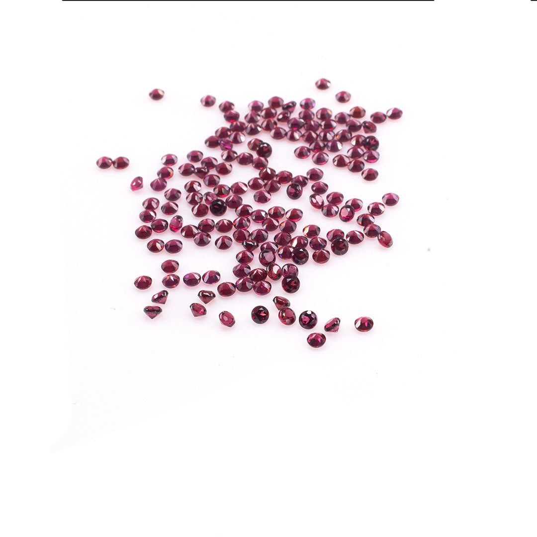 Natural Garnet Calibrated Rounds | 1.5mm & 2mm