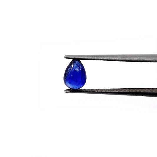 Natural Bangkok Blue Sapphire Calibrated Cabochon Pears | 5x7mm & 6x8mm