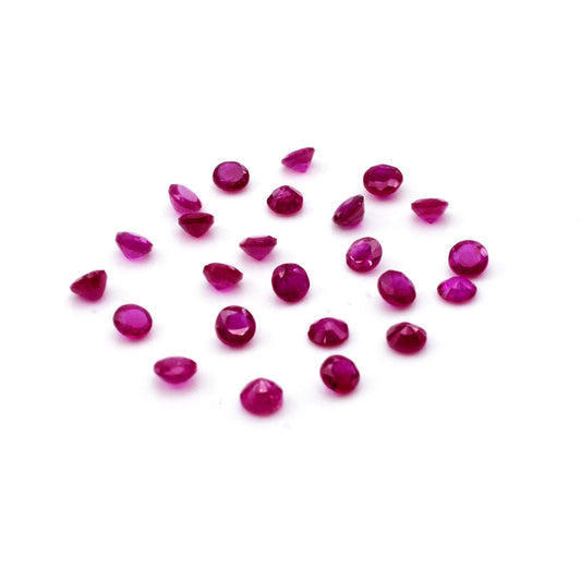 Natural Mozambique Untreated Ruby Calibrated Rounds | 2mm & 2.25mm