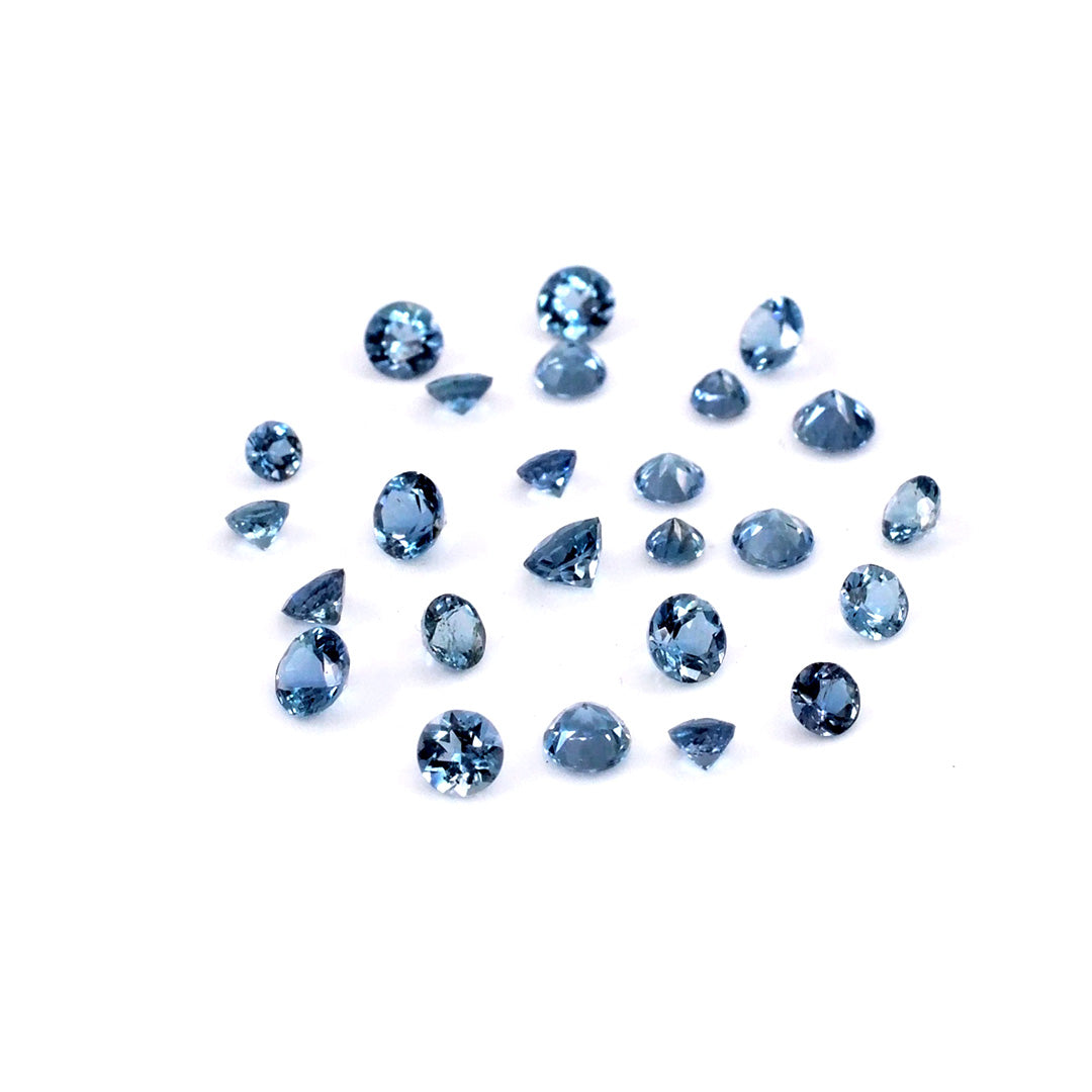 Natural Aquamarine Calibrated Rounds | 2mm & 2.5mm