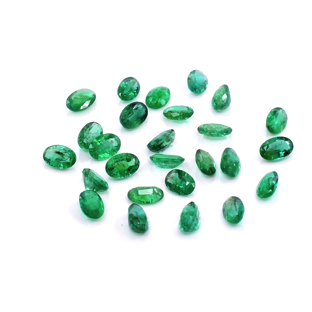 Natural Zambian Emerald Calibrated Ovals | 3x5mm & 4x6mm
