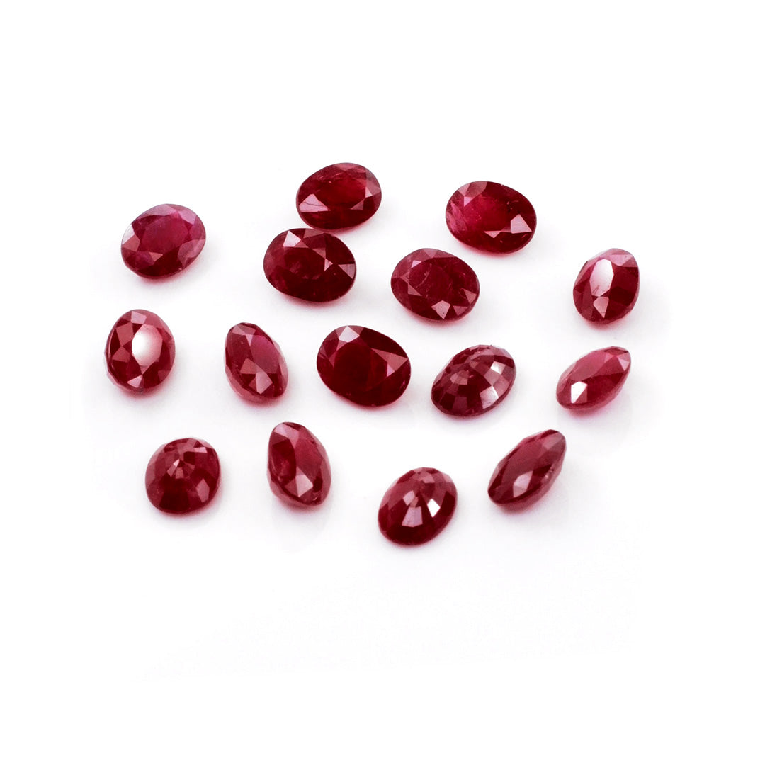 Natural African Untreated Calibrated Ruby Ovals | 5x7mm & 6x8mm
