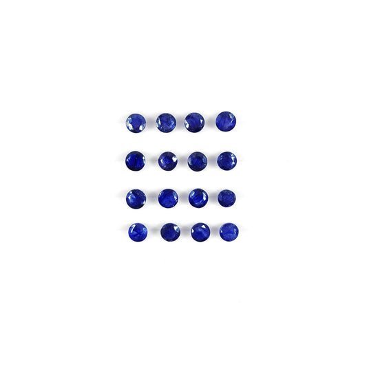 Natural Bangkok Blue Sapphire Calibrated Rounds | 3mm & 4mm