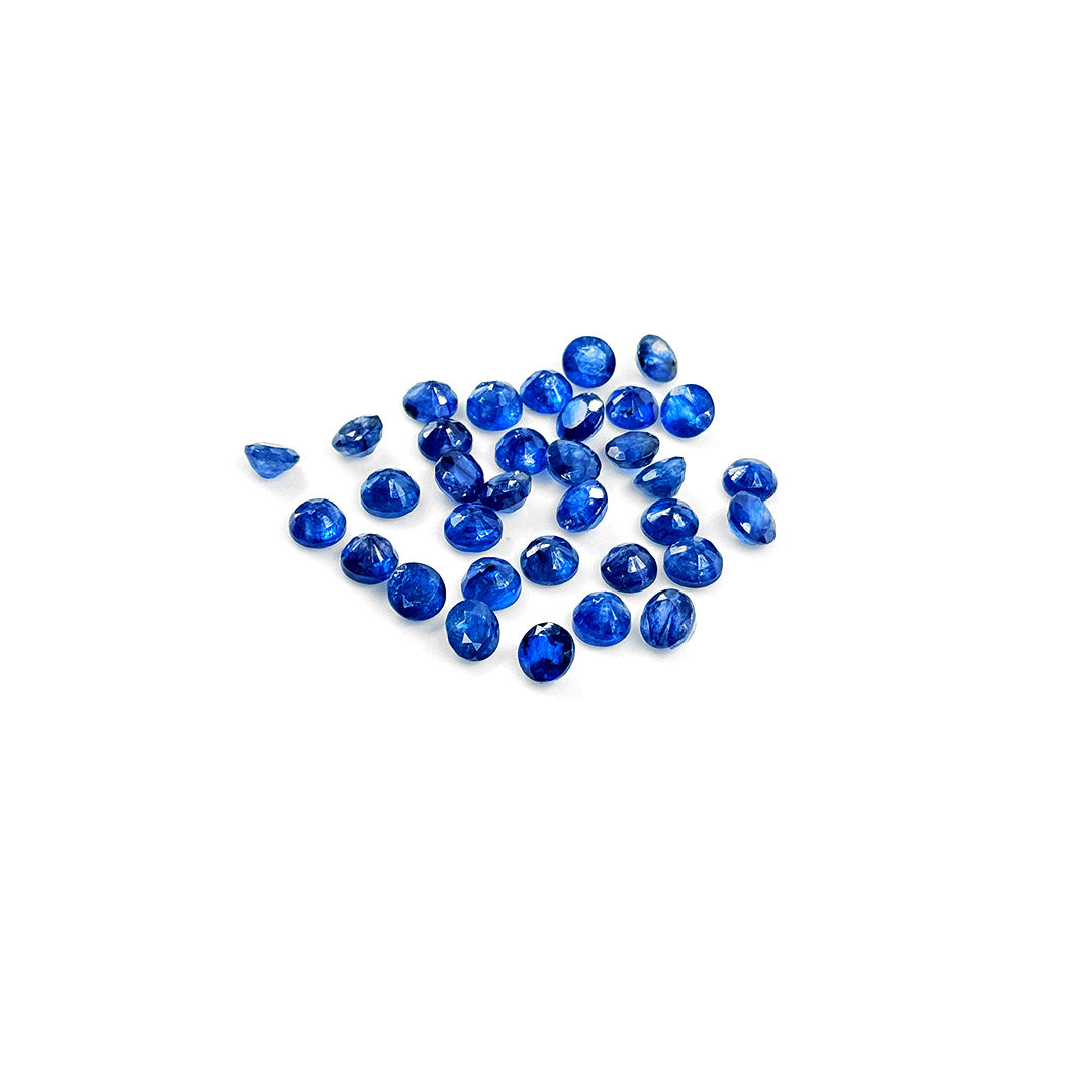 Natural Bangkok Blue Sapphire Calibrated Rounds | 5mm & 6mm