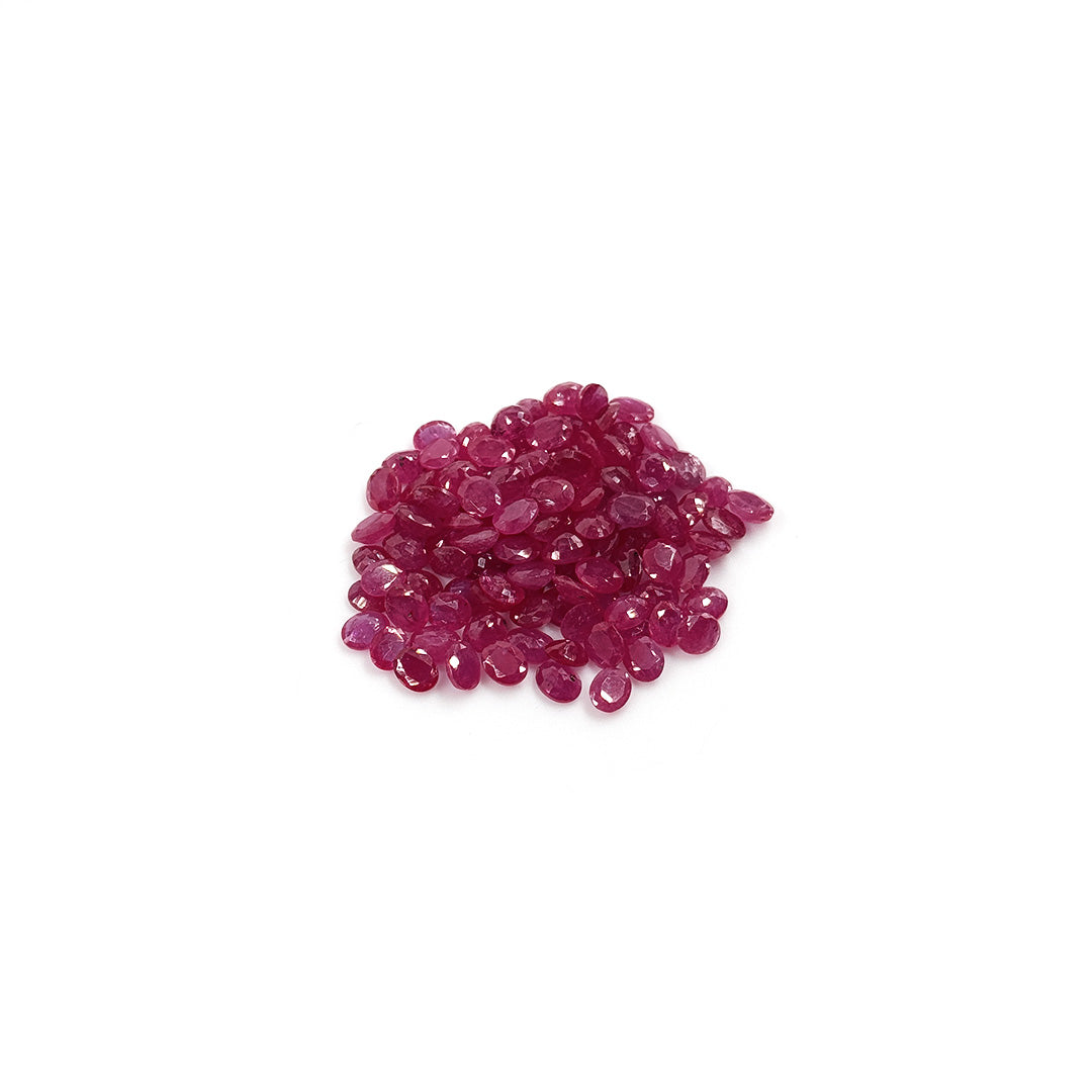 Natural Mozambique Untreated Ruby Calibrated Octagons | 3x4mm & 4x5mm