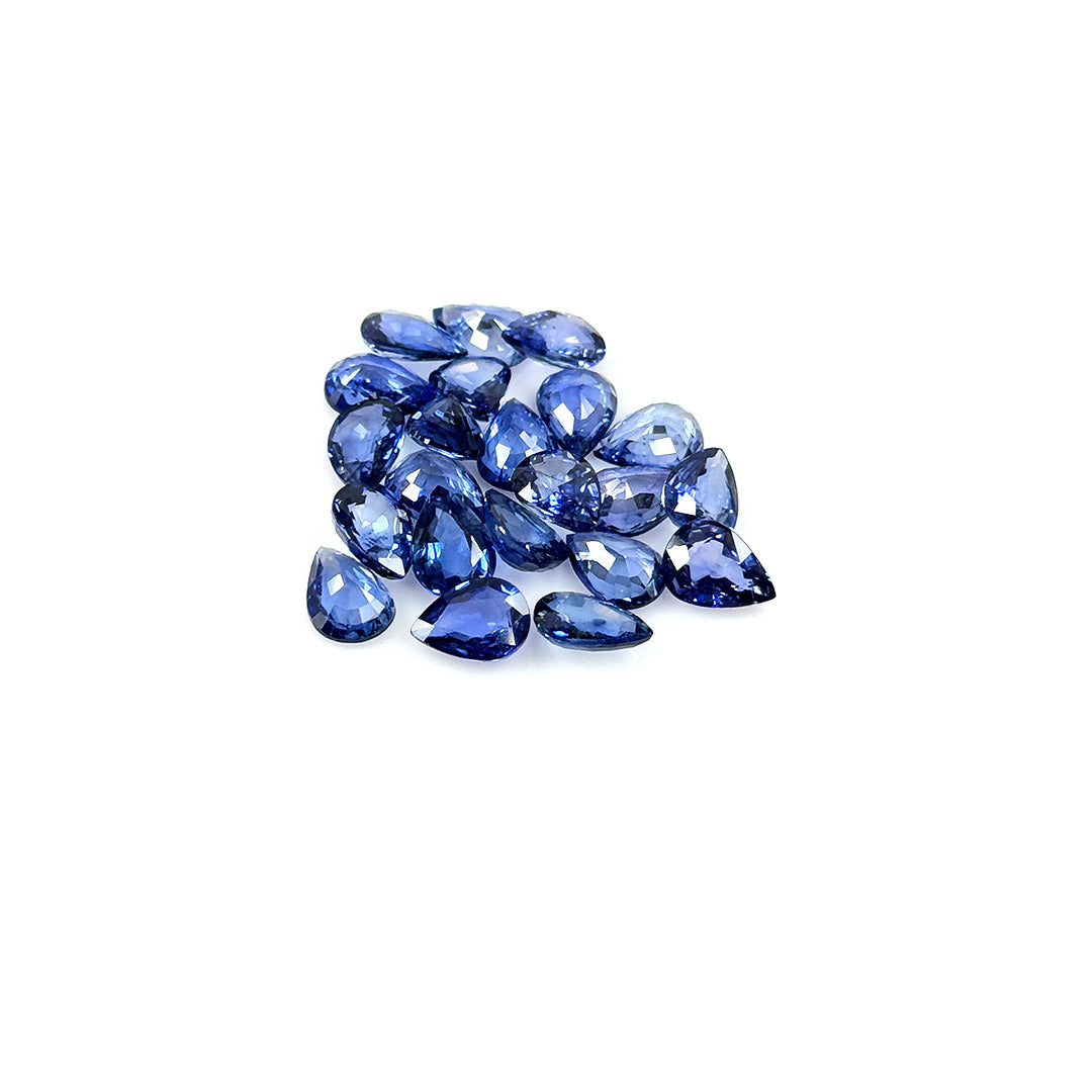 Natural Bangkok Blue Sapphire Calibrated Pears | 3x5mm & 4x6mm