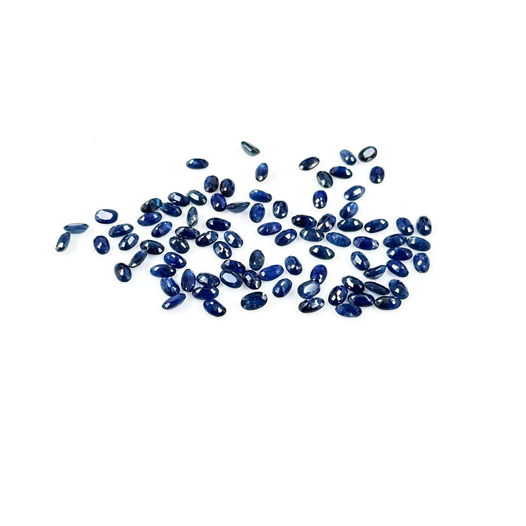 Natural Untreated Blue Sapphire Calibrated Ovals | 3x5mm & 6x4mm