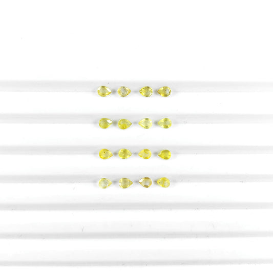 Natural Calibrated Bangkok Yellow Sapphire Pears | 3x5mm & 6x4mm