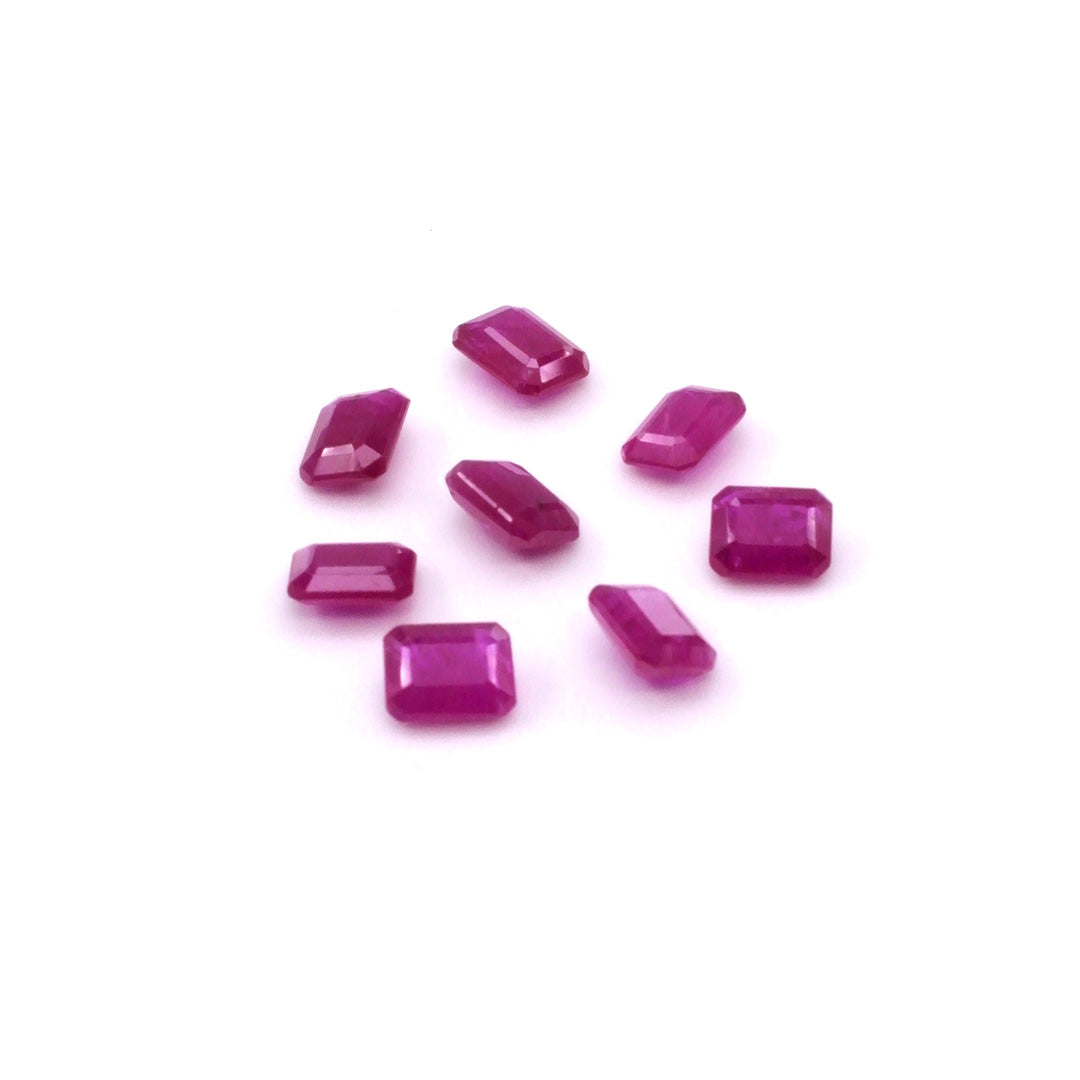 Natural African Untreated Calibrated Ruby Octagons | 3x4mm & 4x5mm