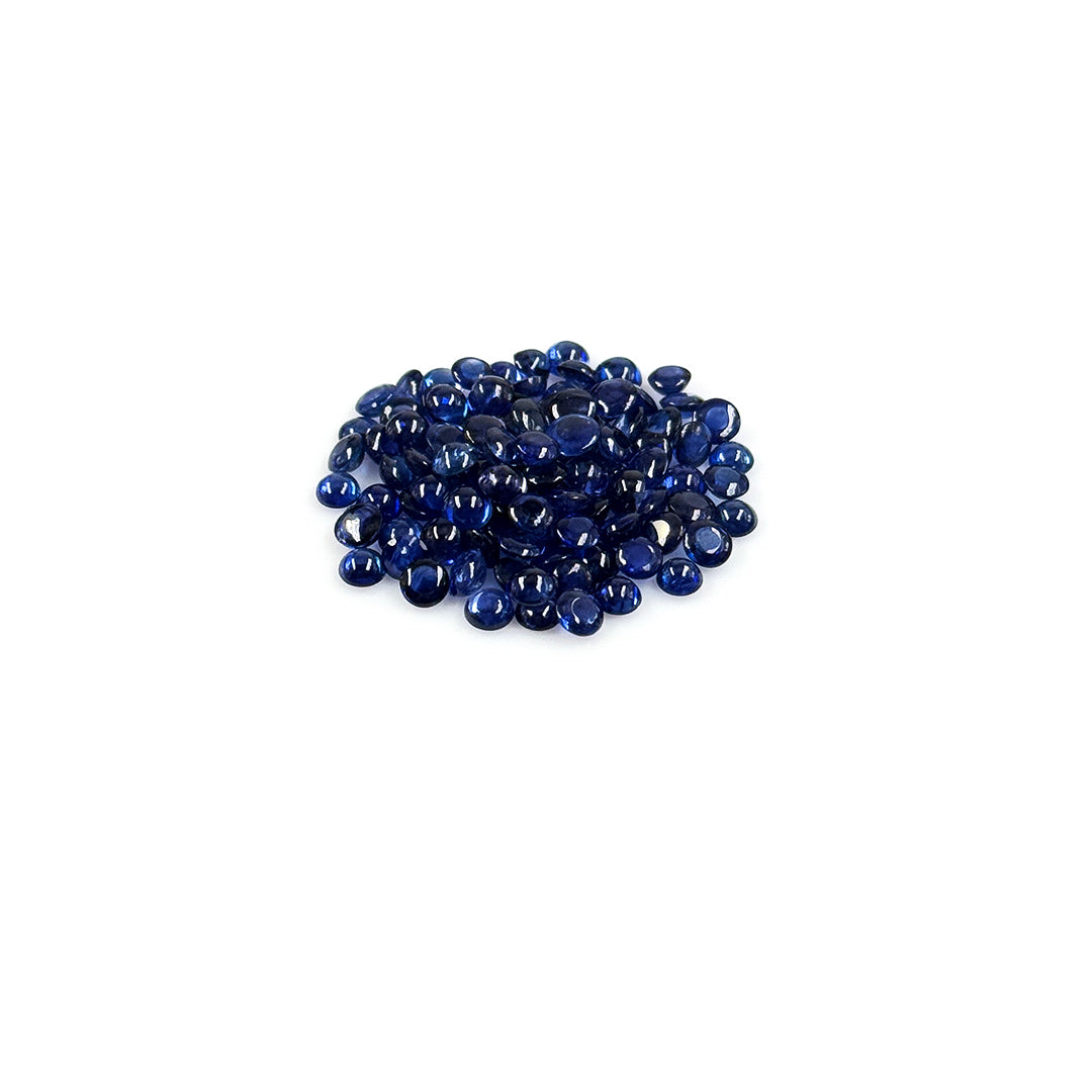 Natural Untreated Blue Sapphire Calibrated Rounds | 3mm & 3.5mm