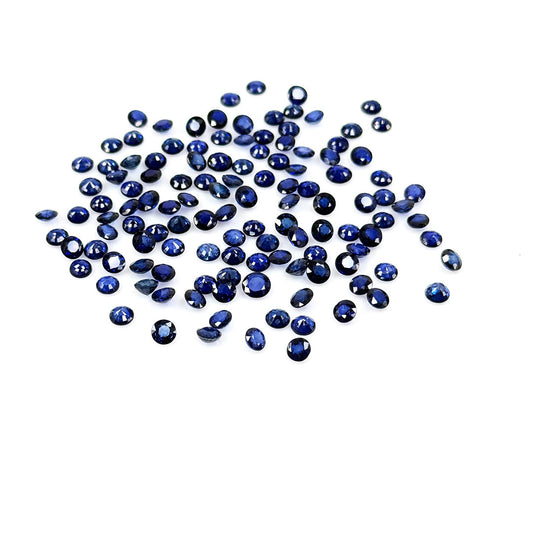 Natural Bangkok Blue Sapphire Calibrated Round | 3mm & 4mm