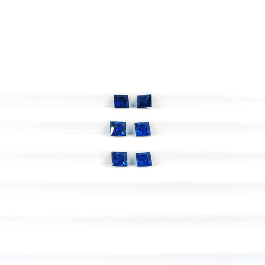 Natural Untreated Blue Sapphire Calibrated Square
