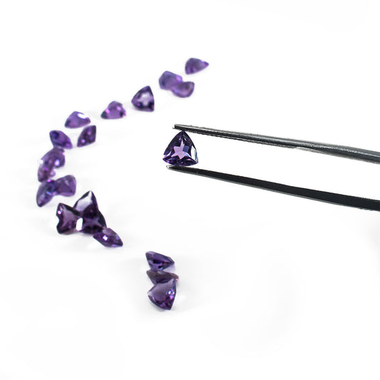Natural Brazil Amethyst Calibrated Trillions | 7mm & 8mm