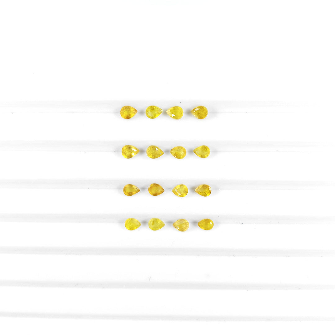 Natural Calibrated Bangkok Yellow Sapphire Pears | 3x5mm & 6x4mm