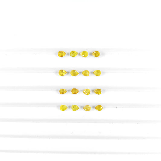 Natural Calibrated Bangkok Yellow Sapphire Pears | 3x5mm & 6x4mm