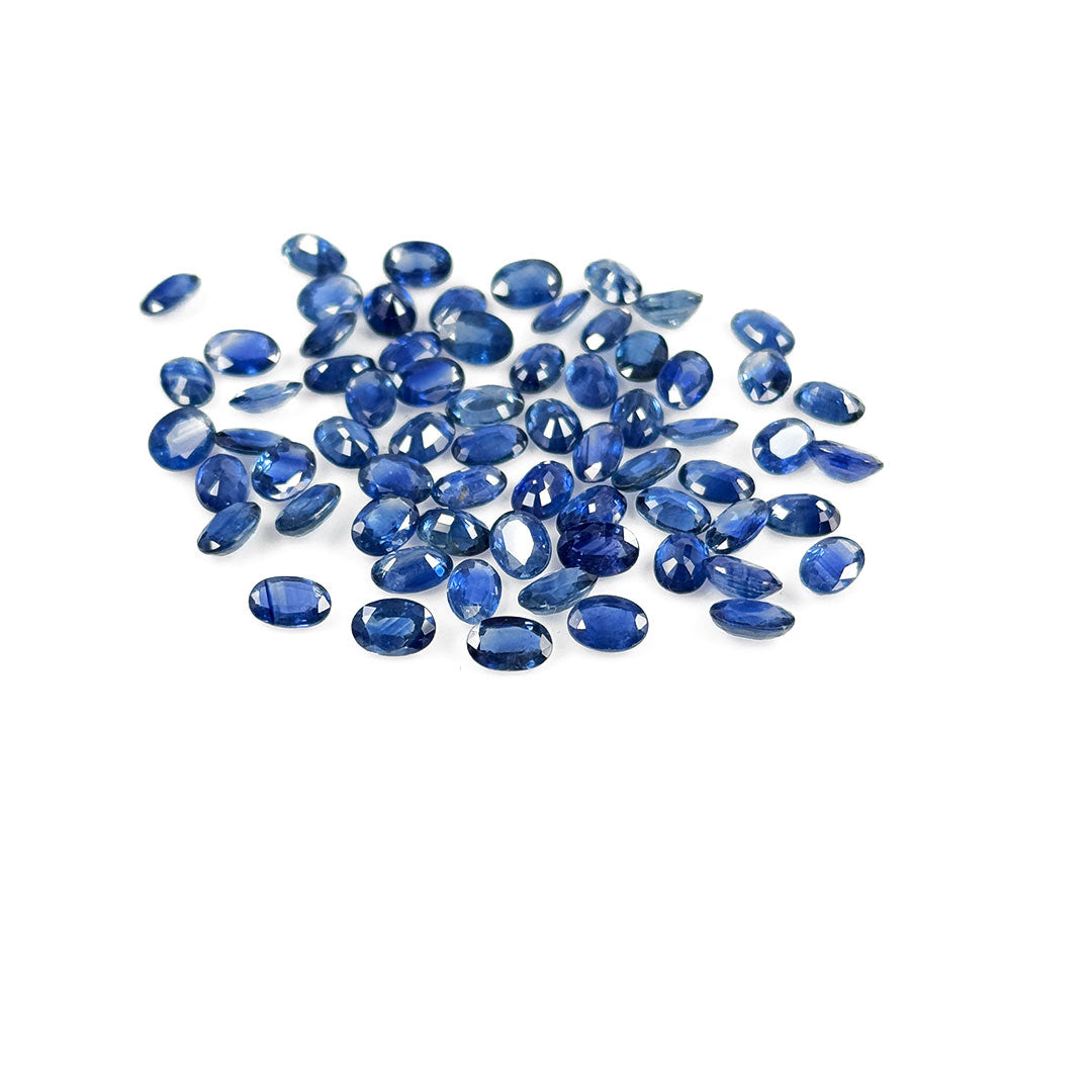 Natural Untreated Blue Sapphire Calibrated Ovals | 3x5mm & 6x4mm