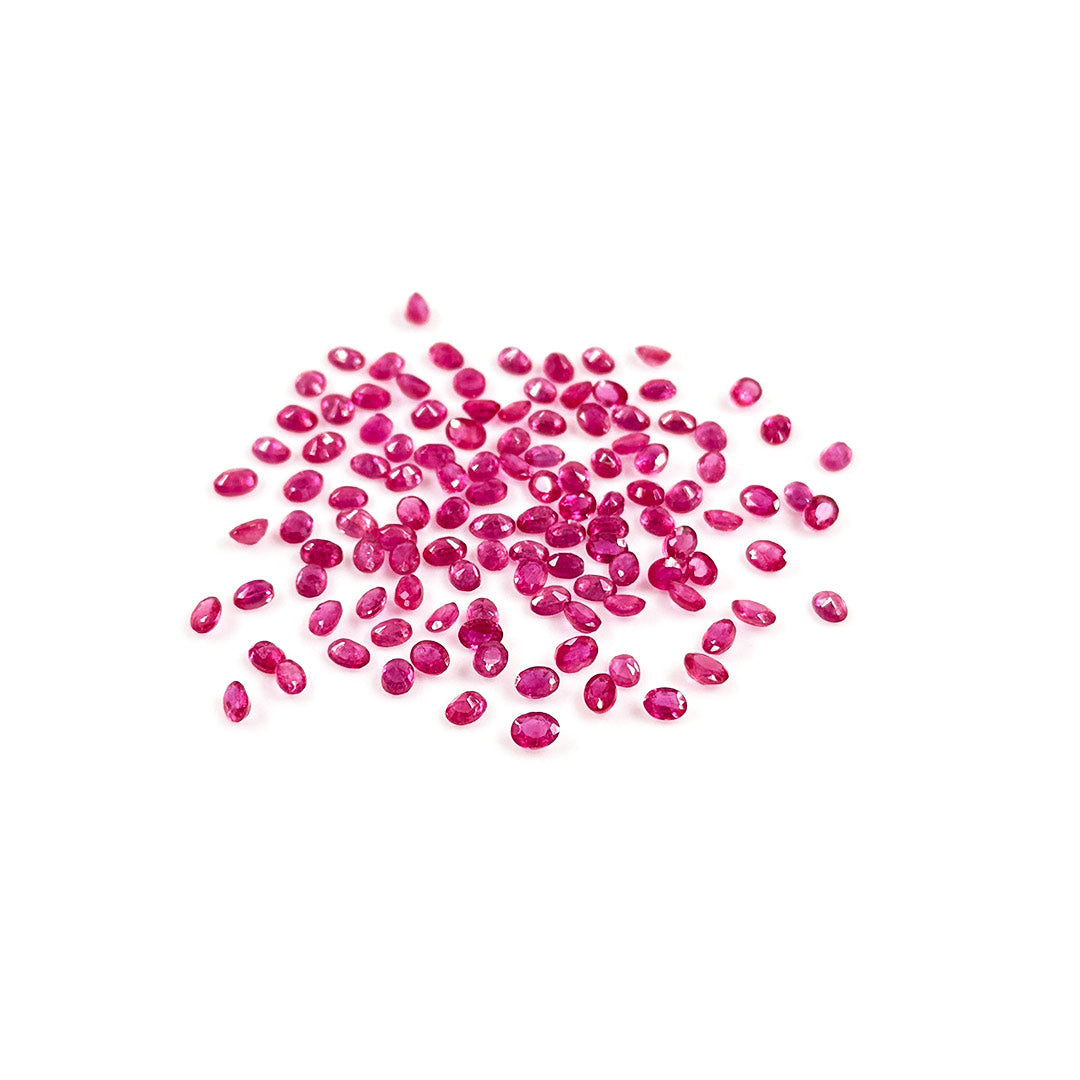 Natural Bangkok Ruby Calibrated Ovals | 3x4mm & 4x5mm