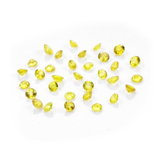 Natural Untreated Yellow Sapphire Calibrated Rounds | 3mm & 3.5mm