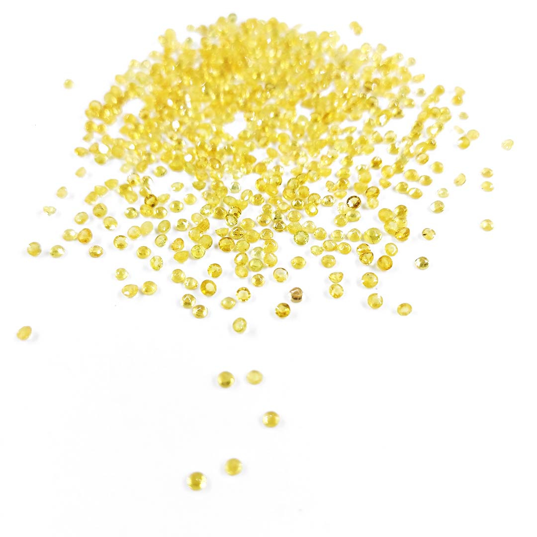 Natural  African Untreated Yellow Sapphire Calibrated Rounds 2mm