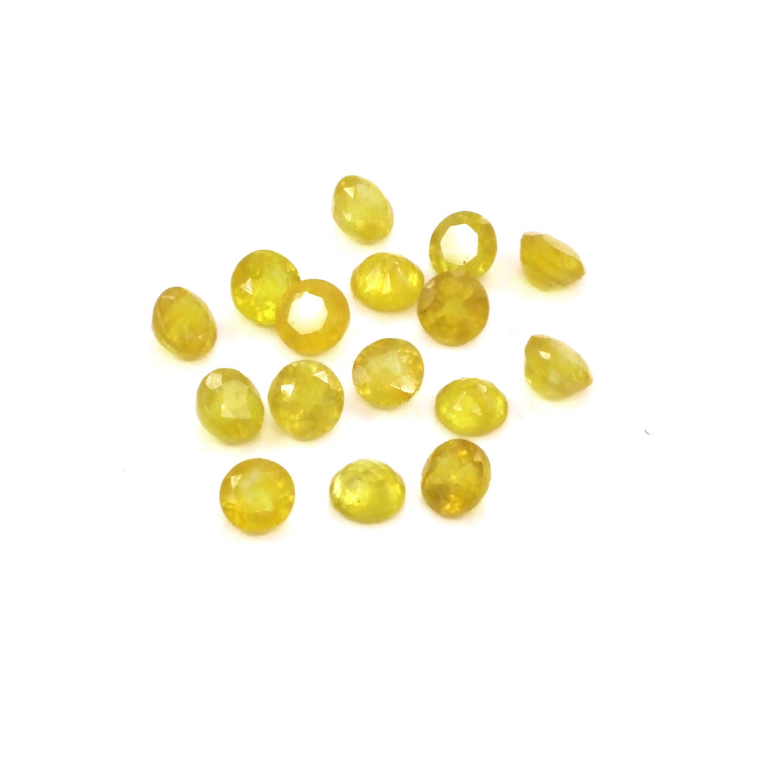 Natural Bangkok Yellow Sapphire Calibrated Rounds | 5mm & 6mm