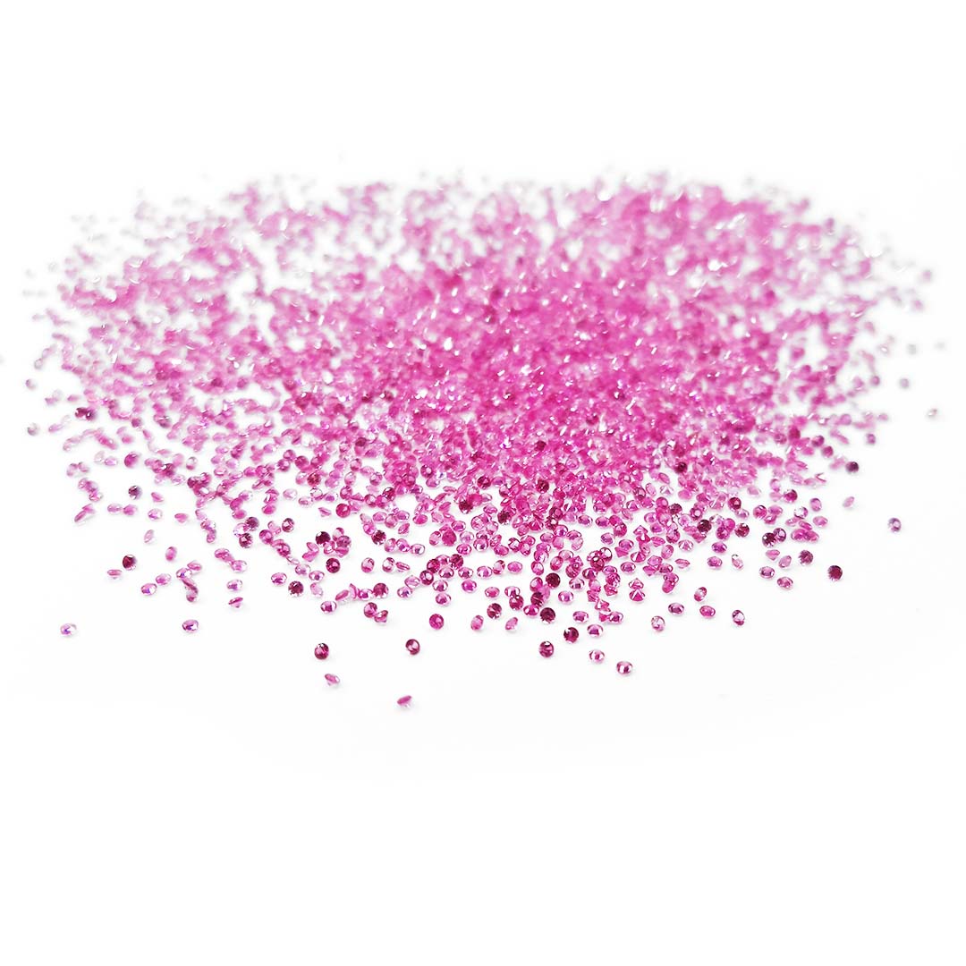 Natural Mozambique Untreated Pink Sapphire Calibrated Diamond Cut Rounds 1mm