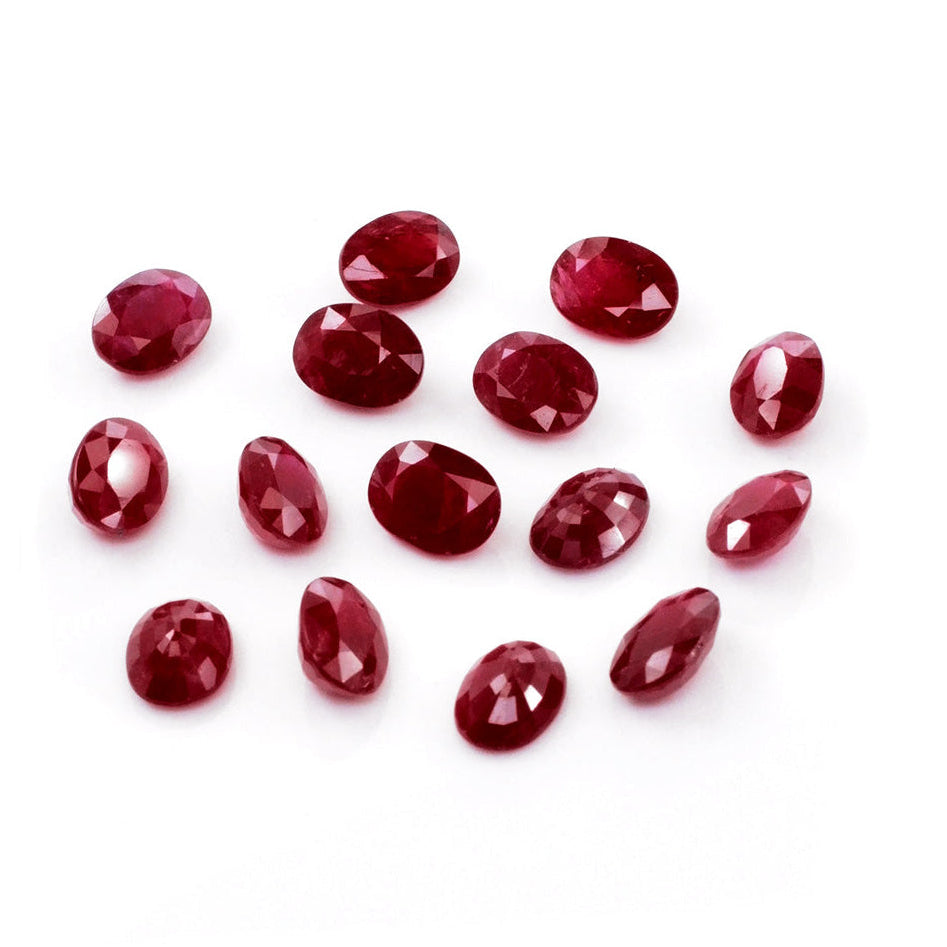 Natural African Untreated Loose Ruby Oval Cut | 3x5mm & 4x6mm Picture-1
