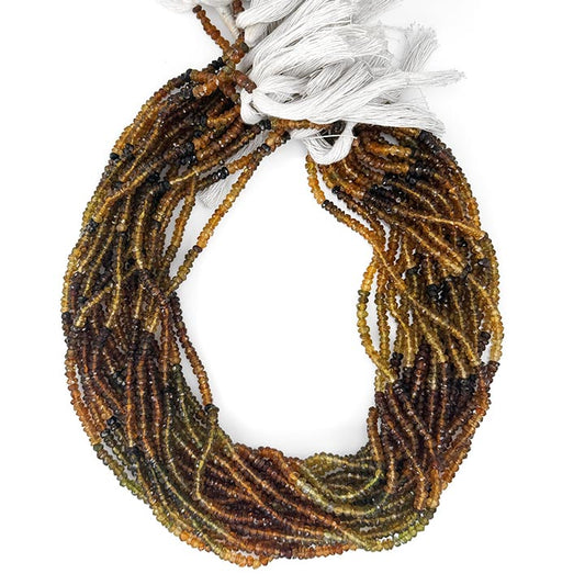 Natural Multi Petrolium Tourmaline Faceted Beads