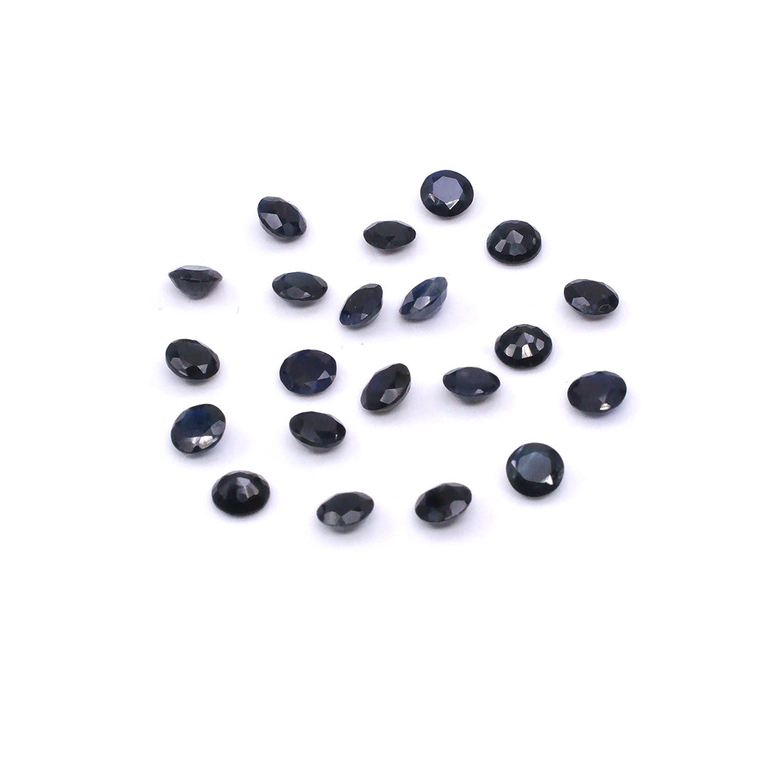 Natural Untreated Blue Sapphire Calibrated Rounds | 5mm & 6mm