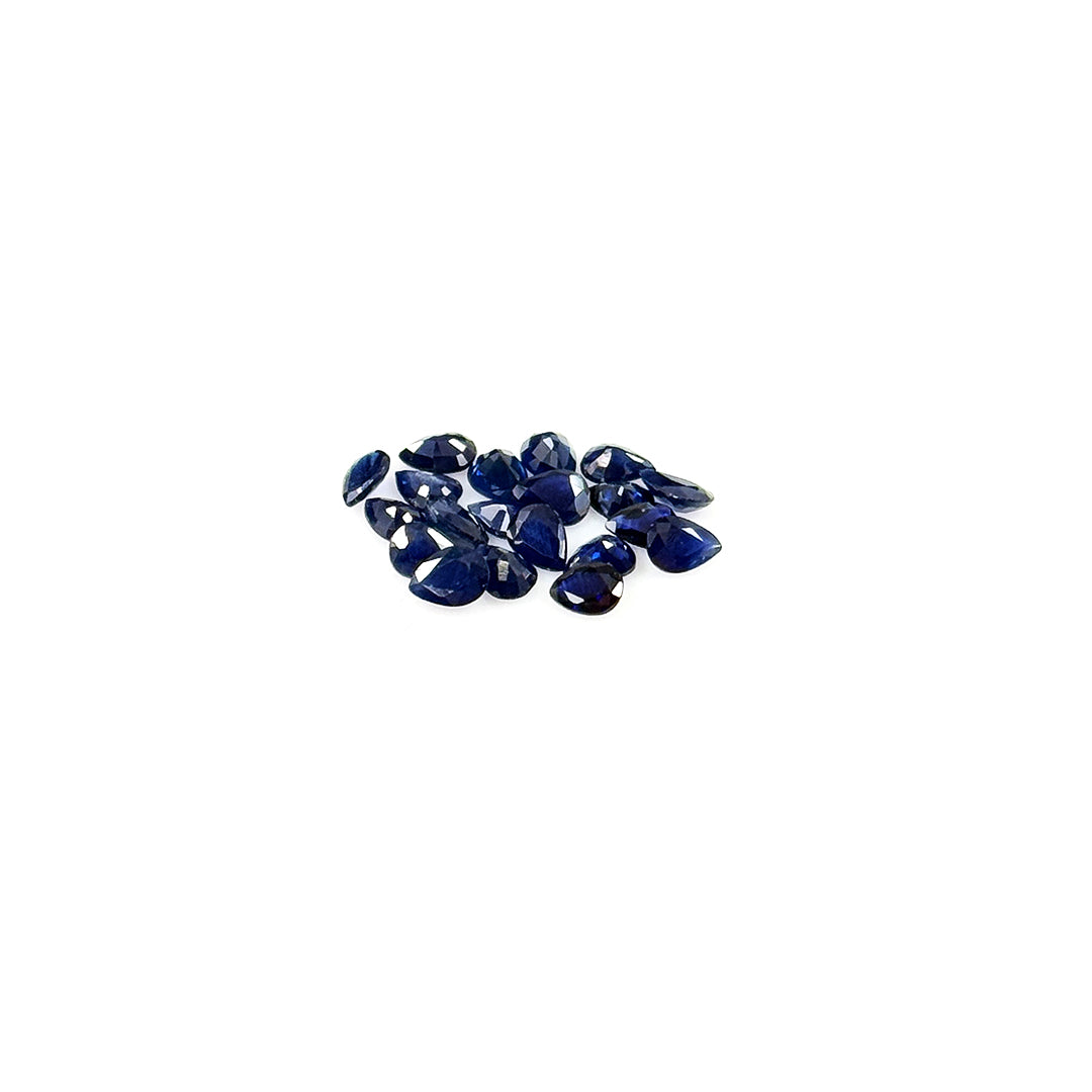 Natural Untreated Blue Sapphire Calibrated Pears | 3x4mm & 4x5mm