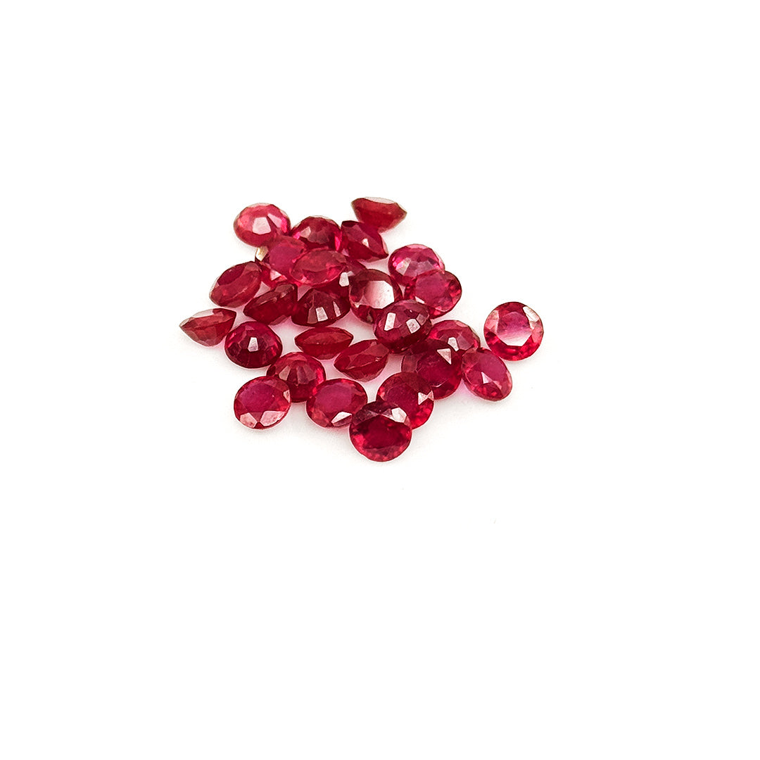 Natural Bangkok Ruby Calibrated Rounds | 6mm & 7mm