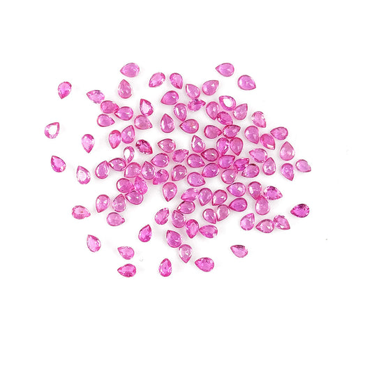 Natural Mozambique pink Sapphire Calibrated Pears | 4x5mm & 5x6mm