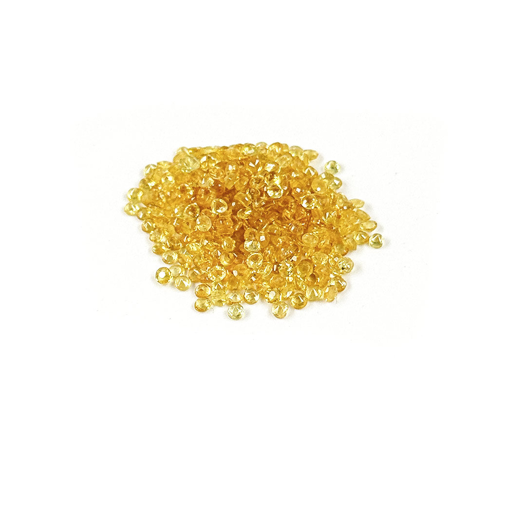 Natural Nigerian Untreated Yellow Sapphire Calibrated Rounds 2mm