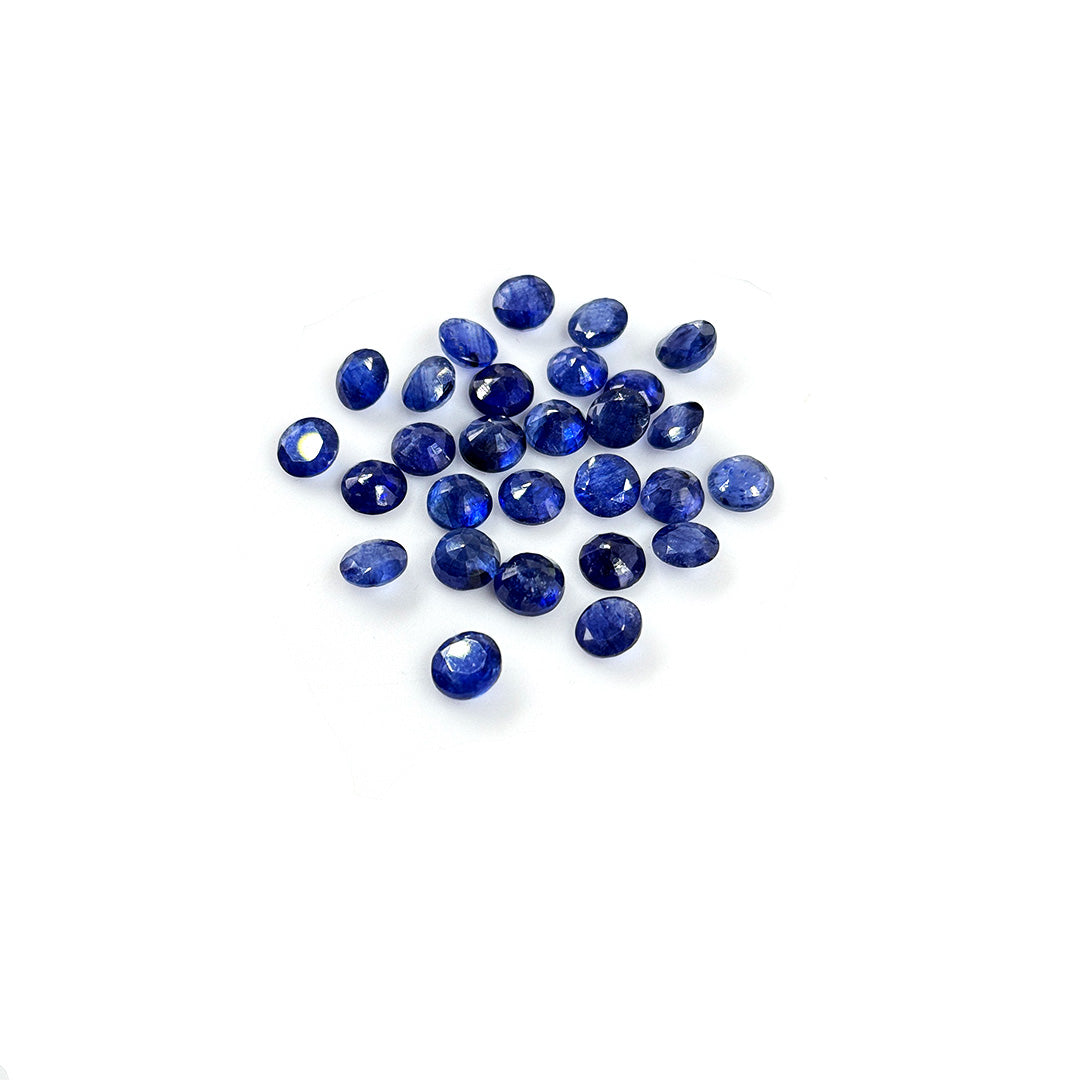 Natural Bangkok Blue Sapphire Calibrated Rounds | 5mm & 6mm
