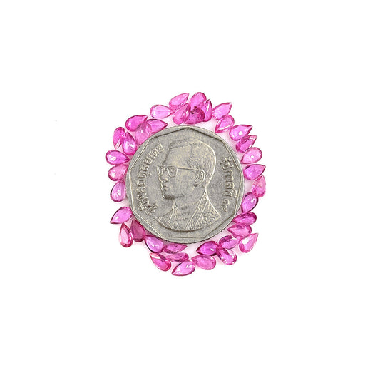 Natural Mozambique pink Sapphire Calibrated Pears | 3x5mm & 4x6mm