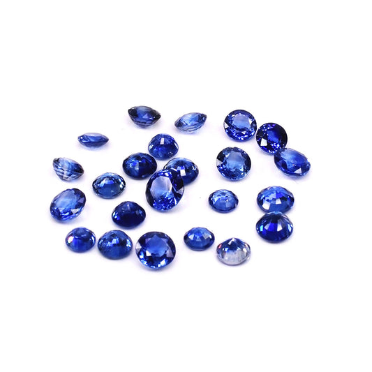Natural Ceylon Untreated Blue Sapphire Calibrated Rounds | 4mm & 5mm