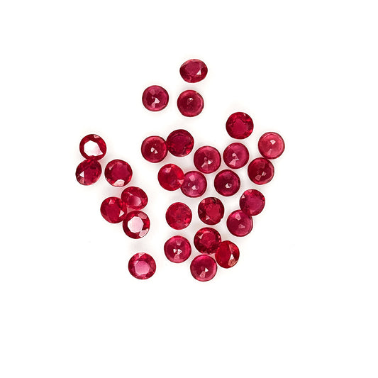 Natural Bangkok Ruby Calibrated Rounds | 4mm & 5mm