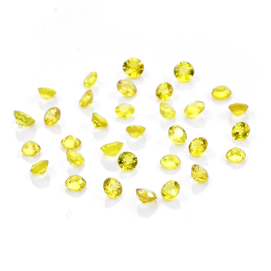 Natural Untreated Yellow Sapphire Calibrated Rounds | 3mm & 3.5mm